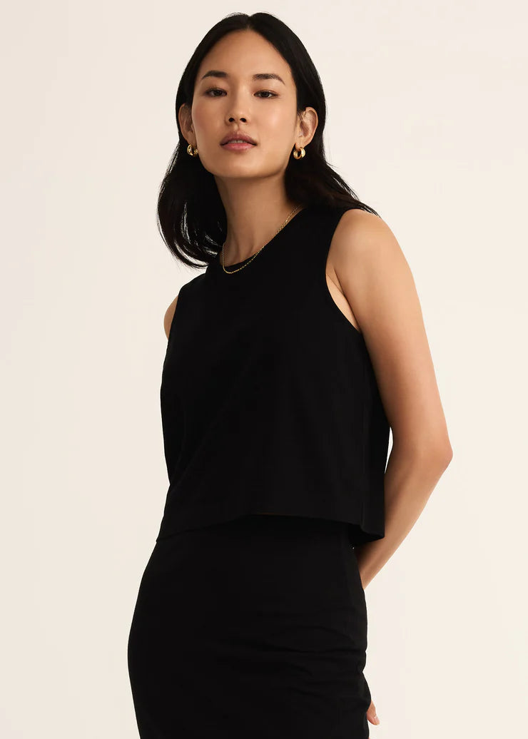 Z Supply Sloane Jersey Muscle Tee Black