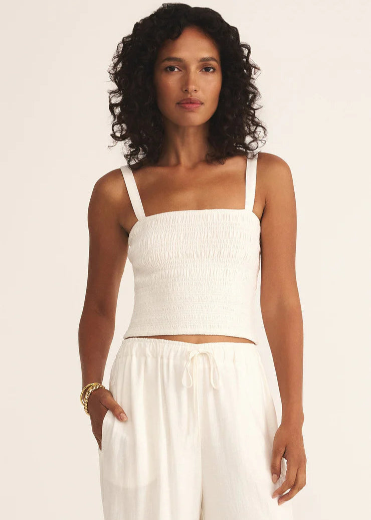 Z Supply Amelie Linen Top White