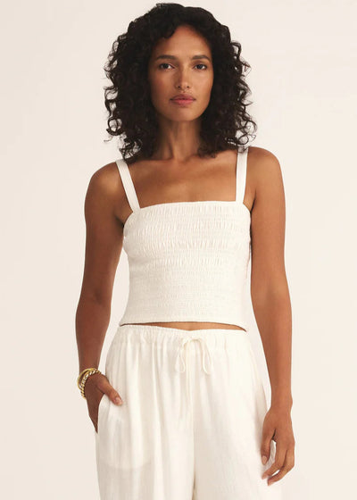 Z Supply Amelie Linen Top White