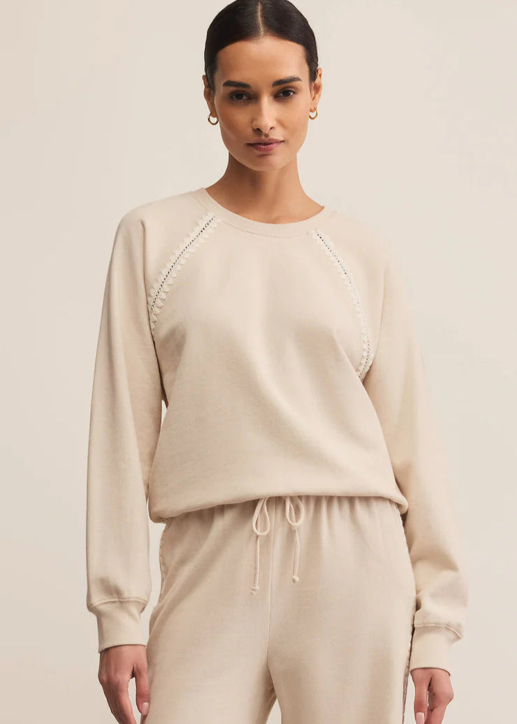 Z Supply All Around Sweatshirt Crystal