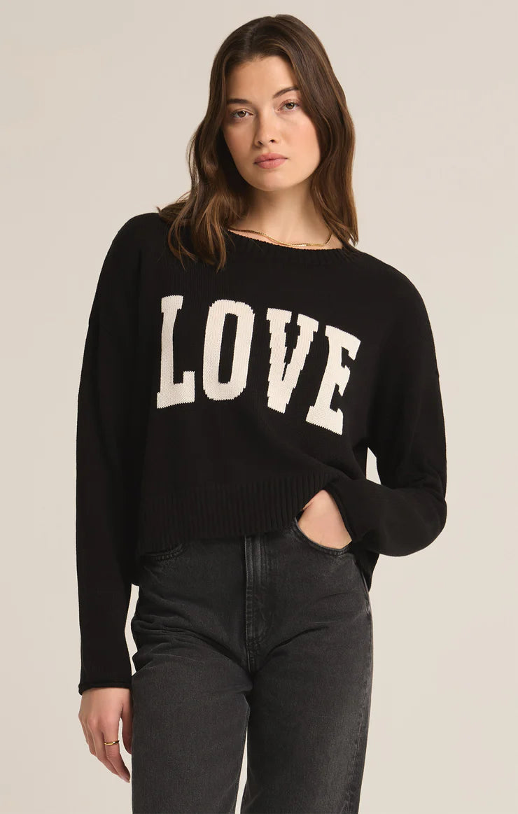 Z Supply Sienna Love Sweater Black