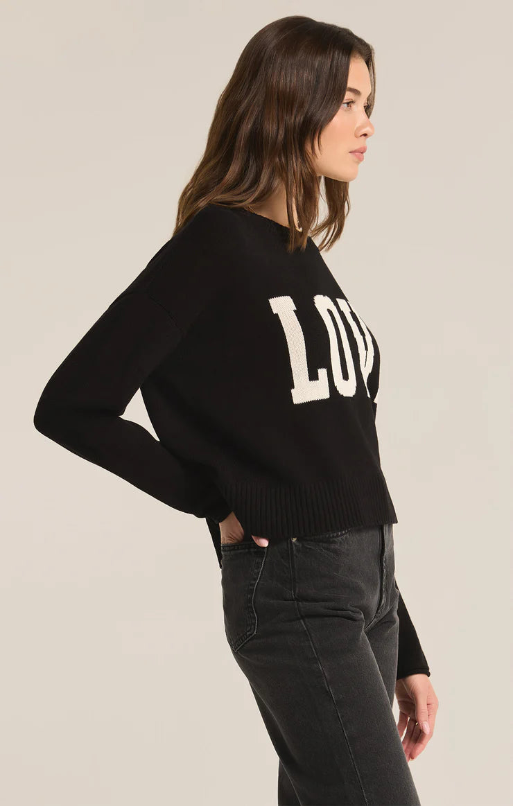 Z Supply Sienna Love Sweater Black