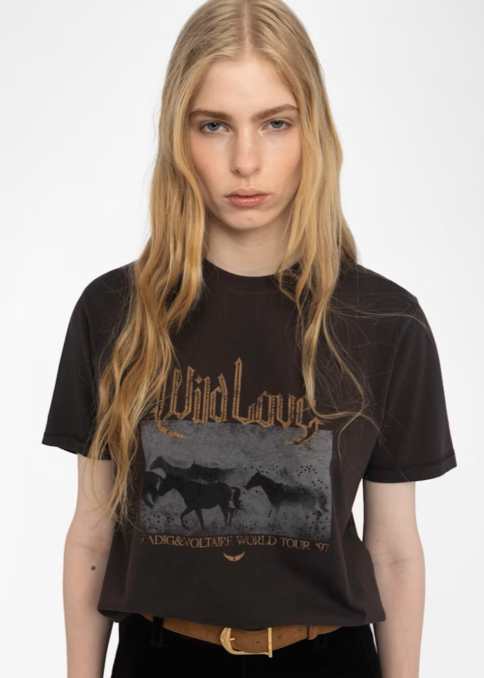 Zadig & Voltaire Edwin T-shirt Dark Chocolate