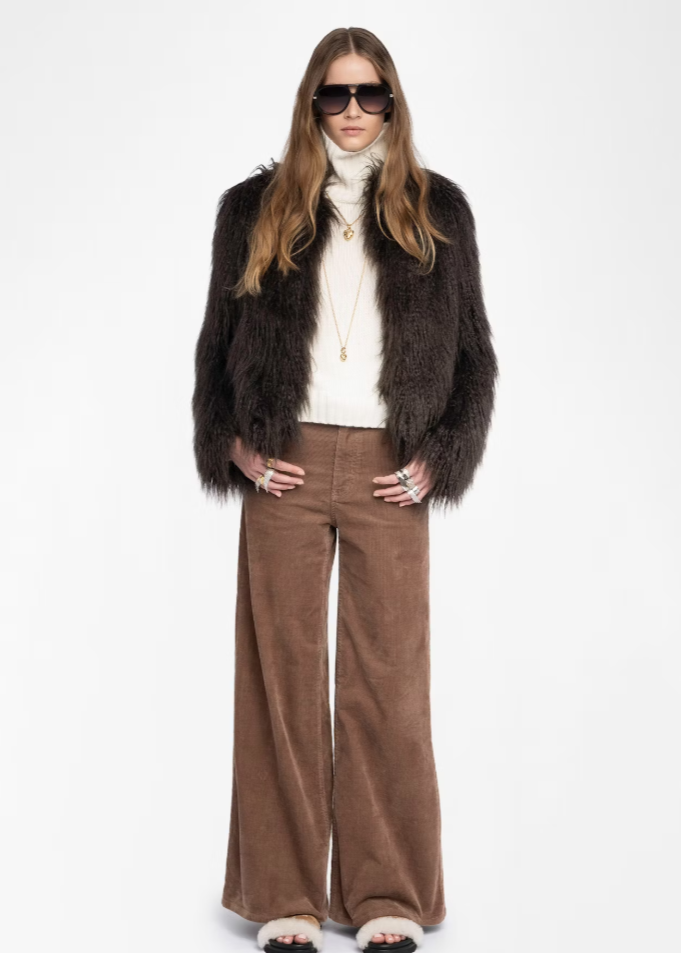 Zadig & Voltaire Freddie Coat Dark Chocolate