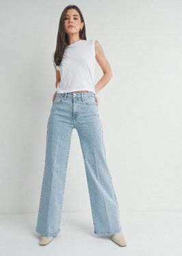 The Pink Door Palazzo Light Denim