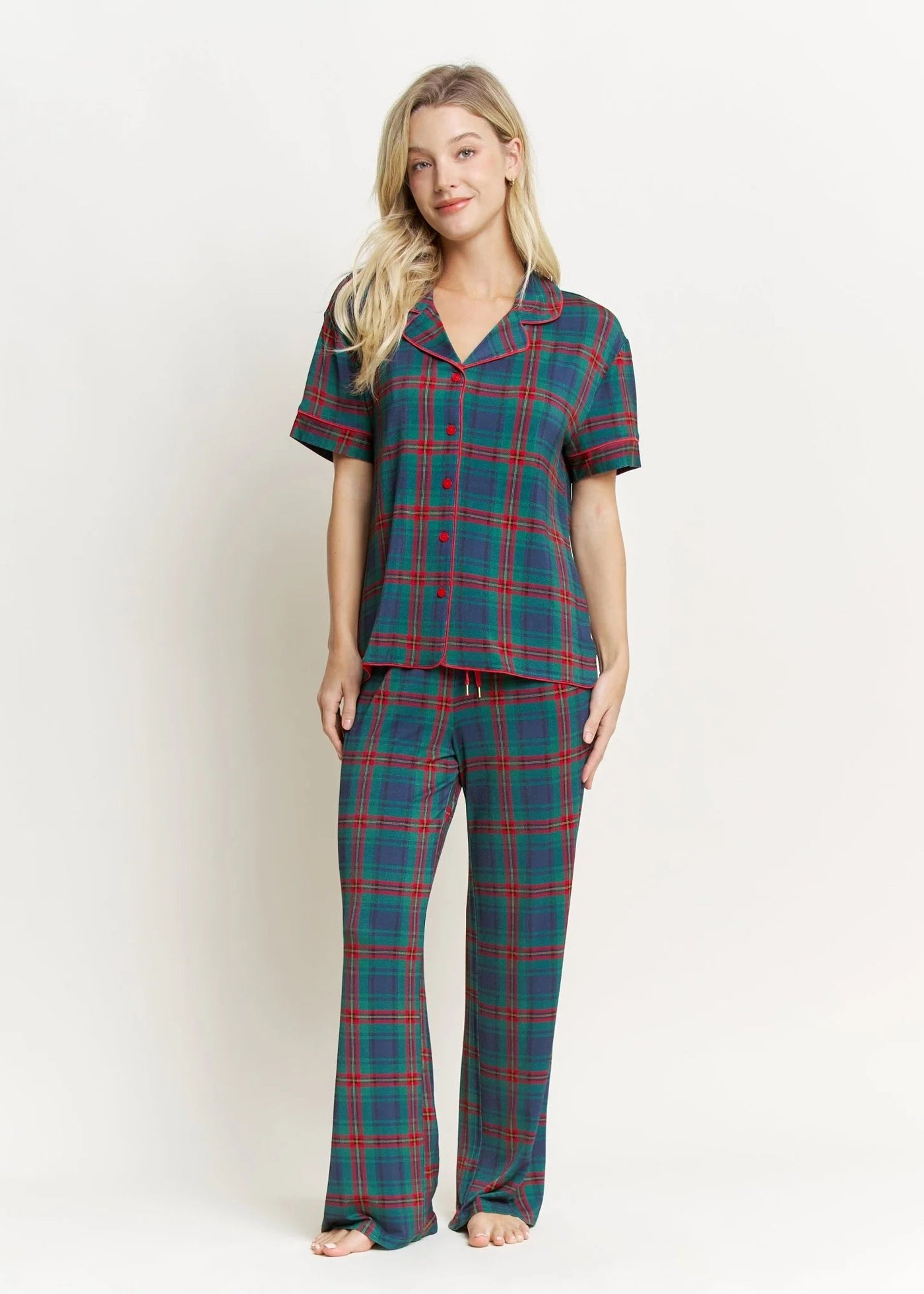 Honeydew S/S Pj Set Dream Spell Plaid
