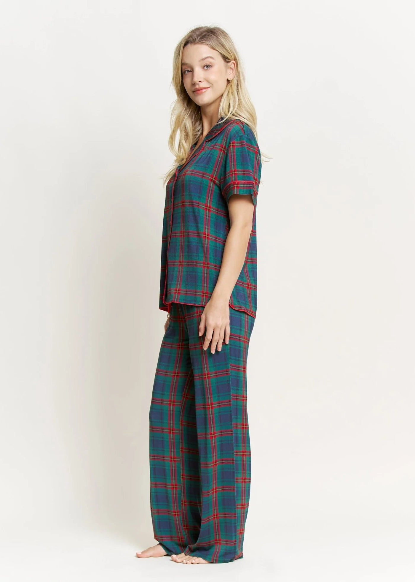 Honeydew S/S Pj Set Dream Spell Plaid