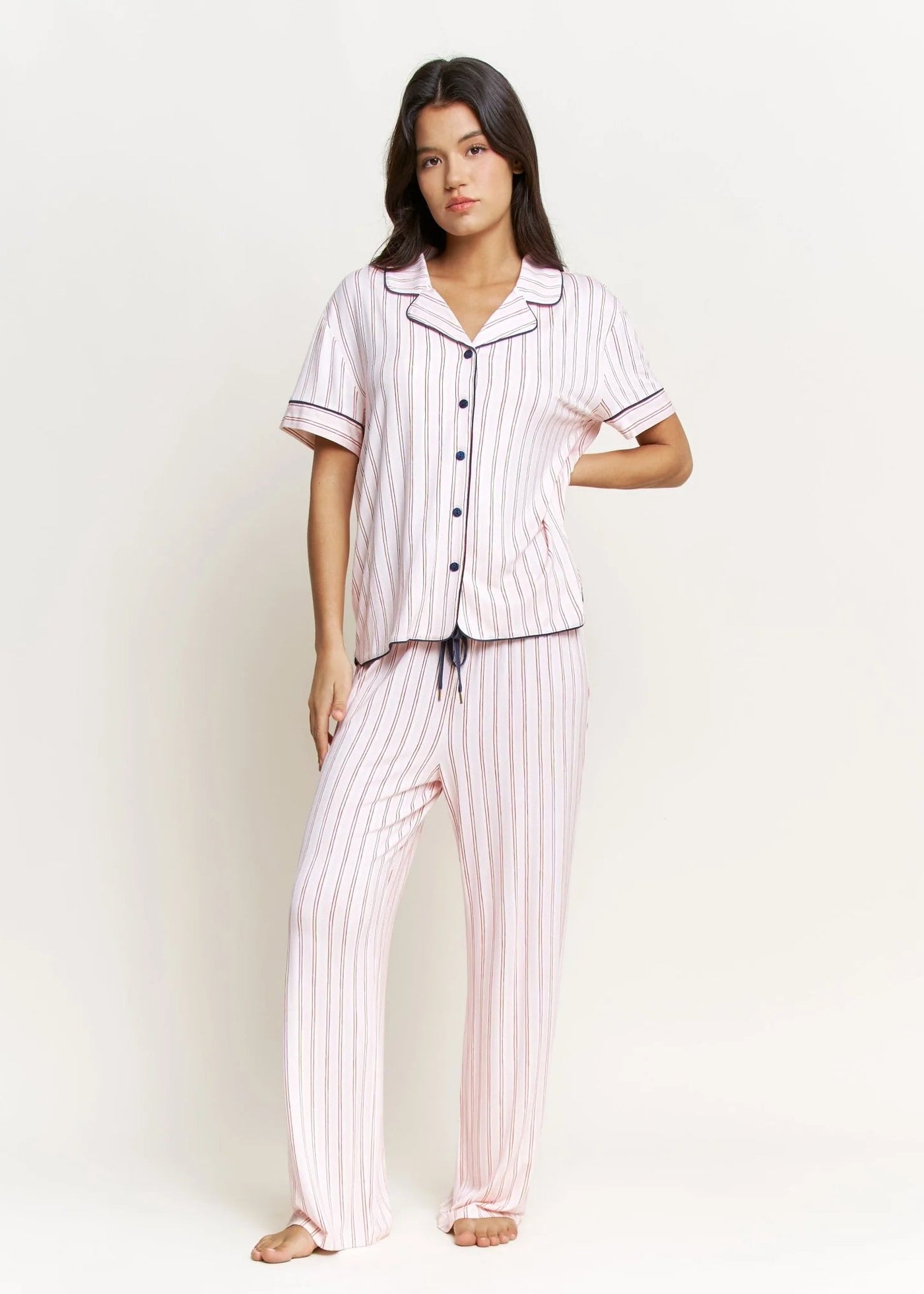 Honeydew S/S Pj Set Marzipan Stripe