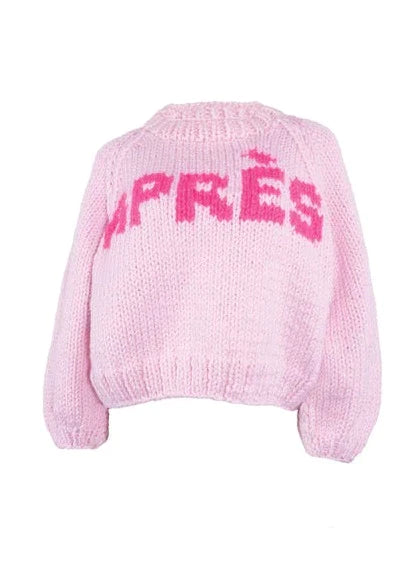 GOGO “Apres” Wool Pullover - Strawberry Pink/Hot Pink