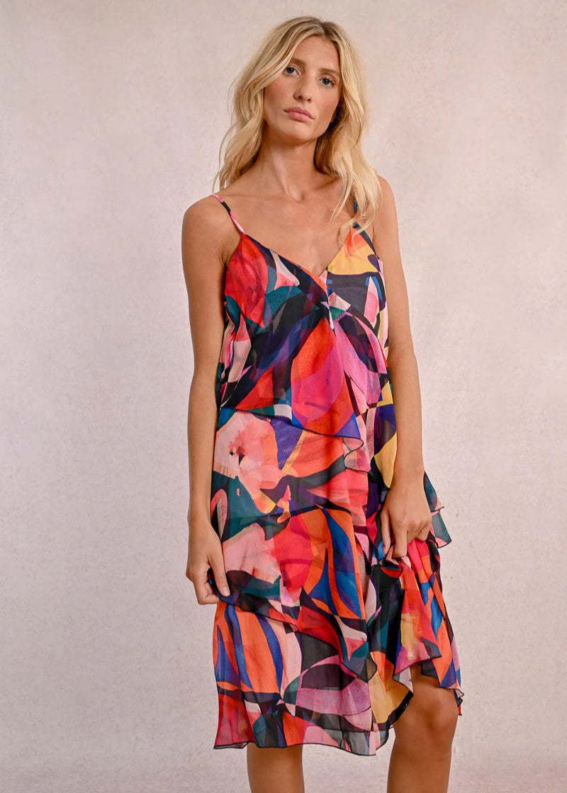 Molly Bracken Multicolour Abstract Dress