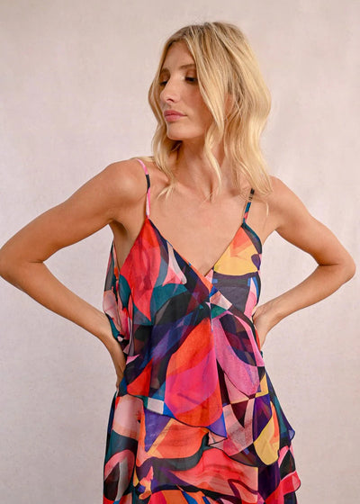 Molly Bracken Multicolour Abstract Dress
