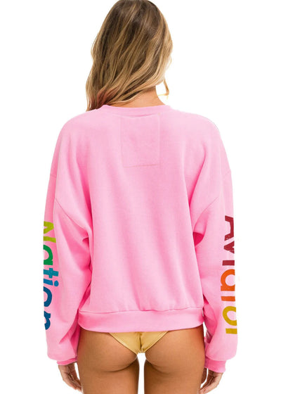 Aviator Nation Crew Sweatshirt Pink