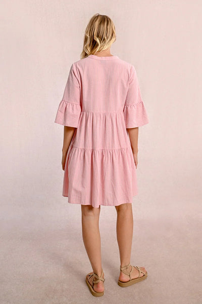 Molly Bracken Pink Stripped Dress
