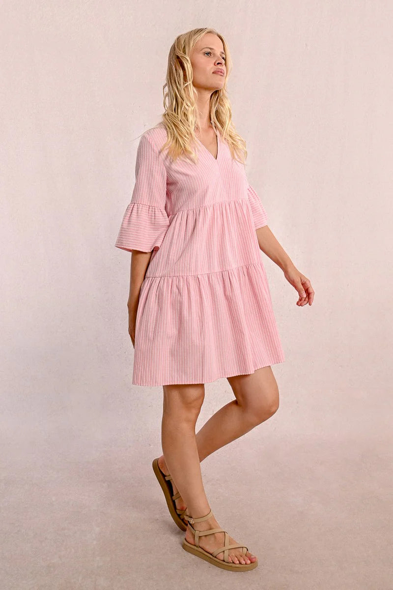 Molly Bracken Pink Stripped Dress