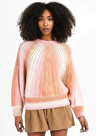 Molly Bracken Batwing Sleeve Knit Sweater - Pink Rose Gold