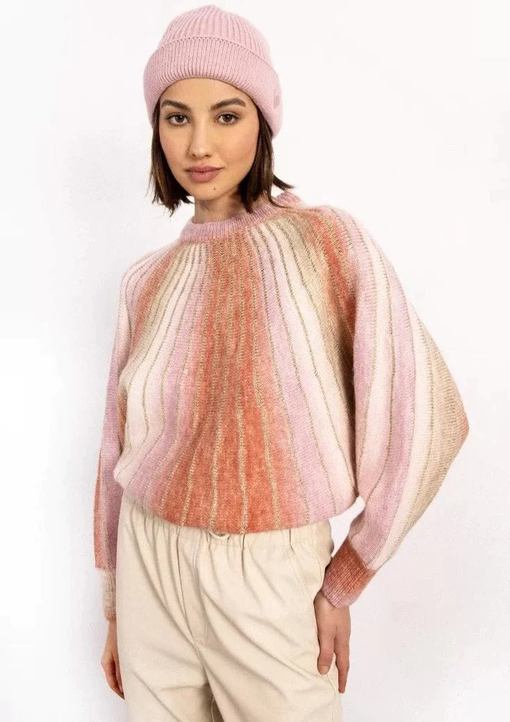 Molly Bracken Batwing Sleeve Knit Sweater - Pink Rose Gold