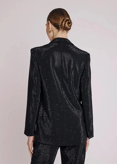 Berenice Sparkle Stud Blazer Black