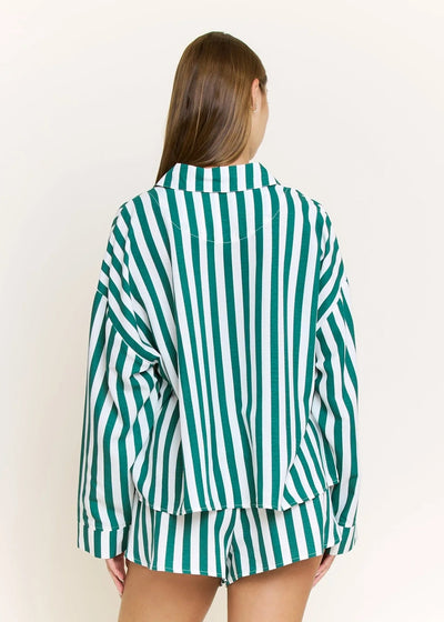 Honeydew Brunch Date Long Sleeve Shortie Pj Set Mistletoe Stripe
