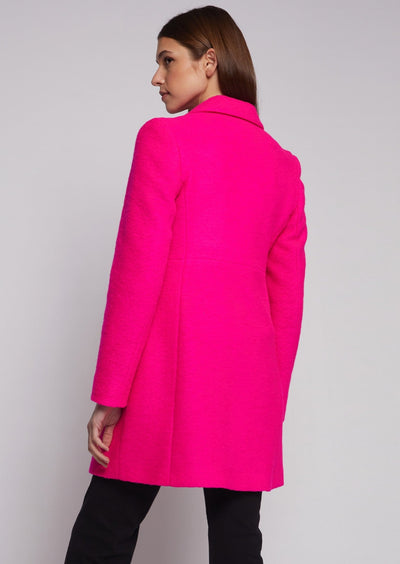 Vilagallo Lucia Wool Coat - Hot Pink