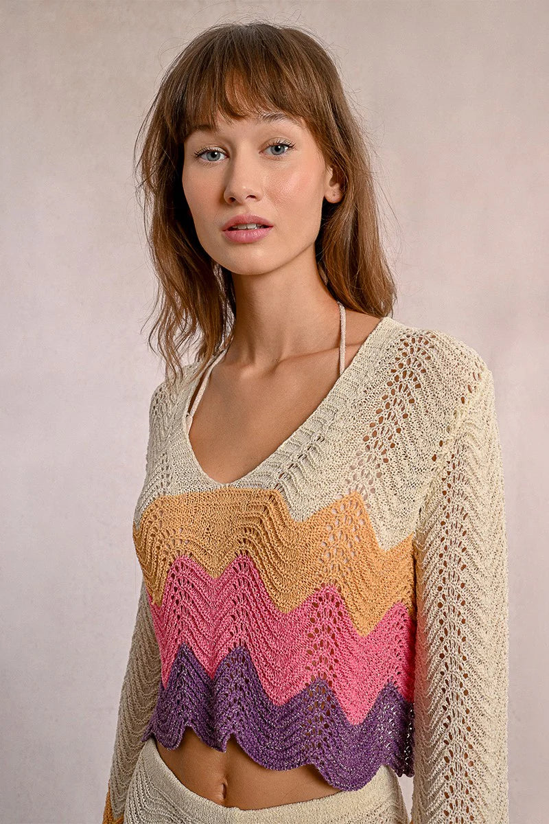 Molly Bracken Zig Zag Sweater Multicolour