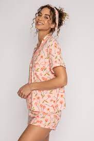PJ Salvage Cherry Shorts Pj Set - Pink Dream
