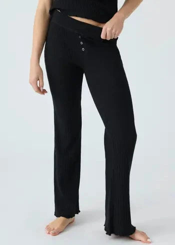 Pj Salvage Reloved Rib Pant - Black