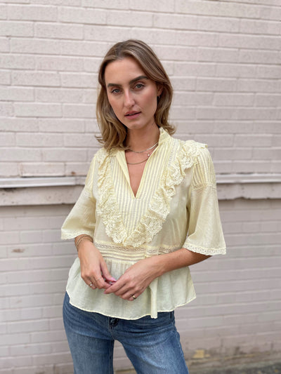 Zadig & Voltaire Tonelo Tomboy Cotton Blouse-Yellow