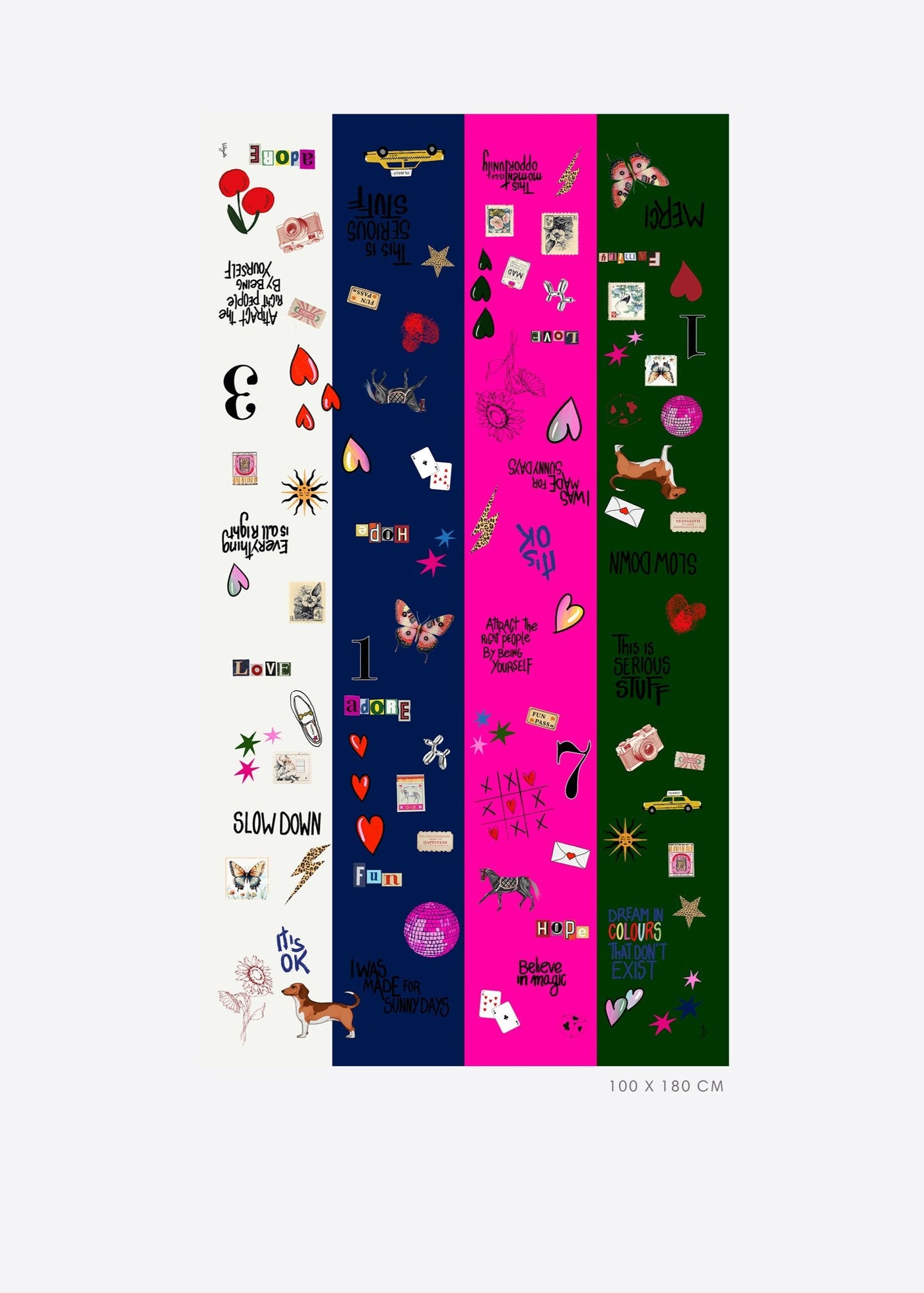 Vilagallo Foulard Dog Graffiti Scarf