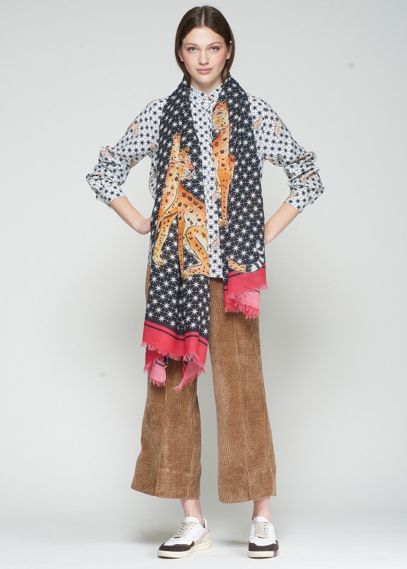 Vilagallo Foulard Cheetah Scarf