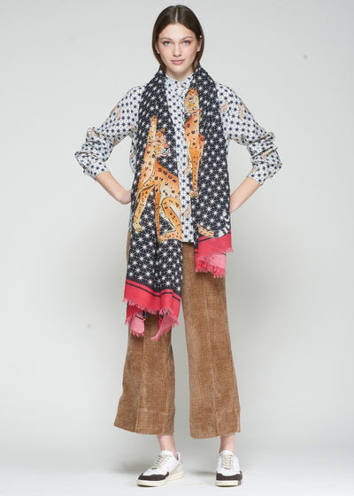 Vilagallo Foulard Cheetah Scarf