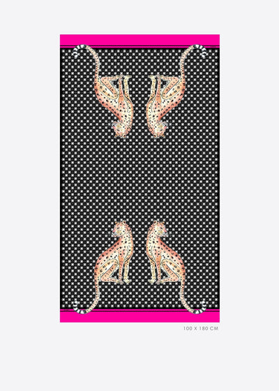 Vilagallo Foulard Cheetah Scarf