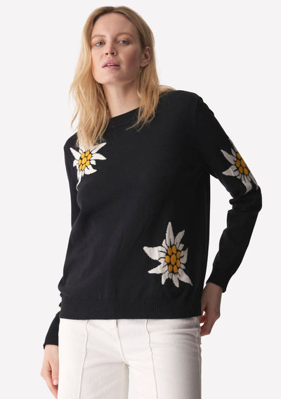 WISPR Paloma Flower Petal Sweater - Black/Yellow