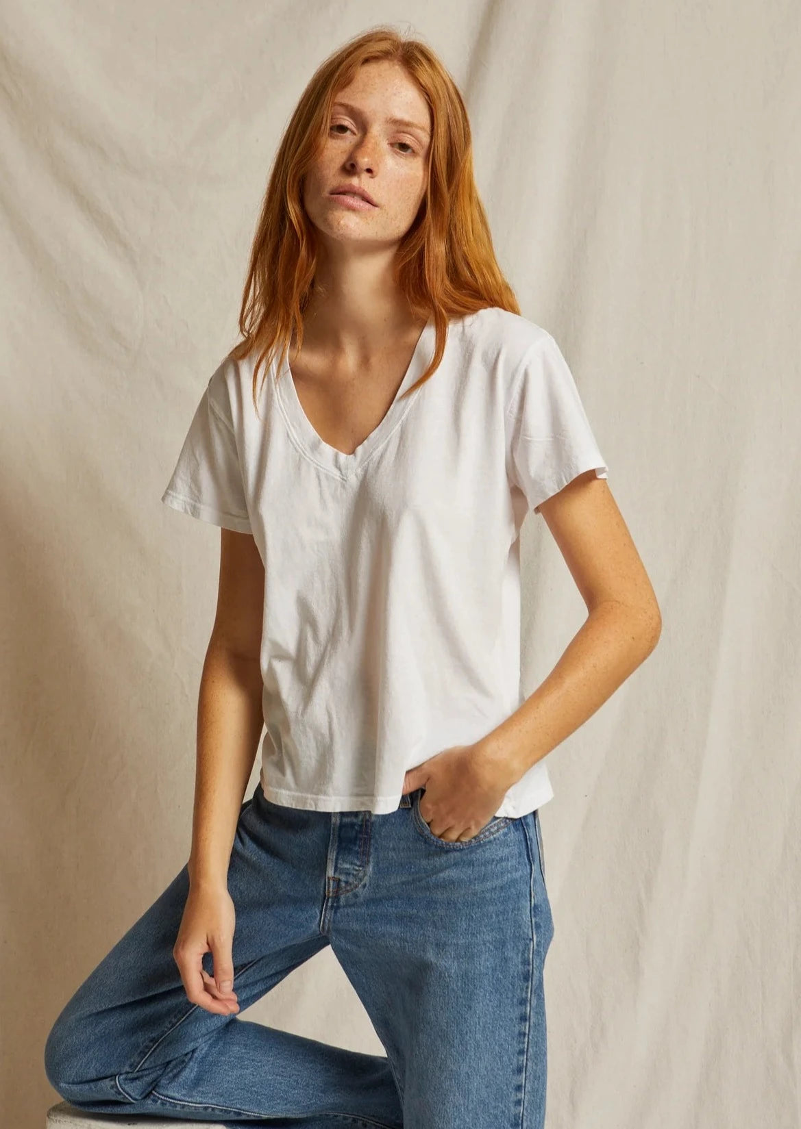 PWT Basic V Neck - White