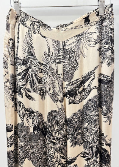 The Pink Door Toile Silky Pants Black
