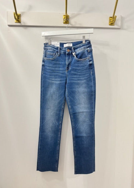 The Pink Door Slim Straight Medium Denim
