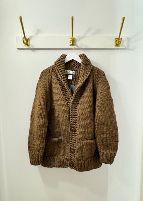 Gogo Lake Girl Long Cardi Earth/Cranberry