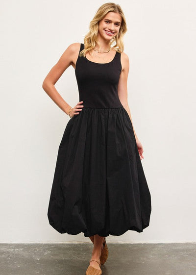 The Pink Door Bubble Dress Black
