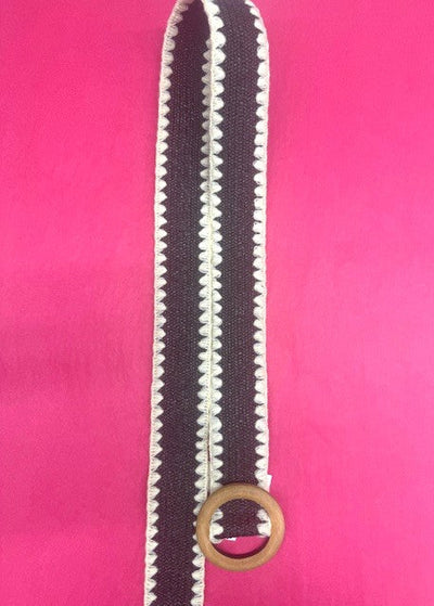 The Pink Door Black Rattan Elastic Belt