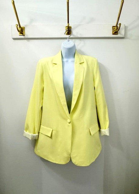 The Pink Door Classic Blazer Yellow