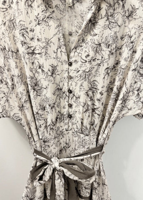 The Pink Door Taupe Print Dress