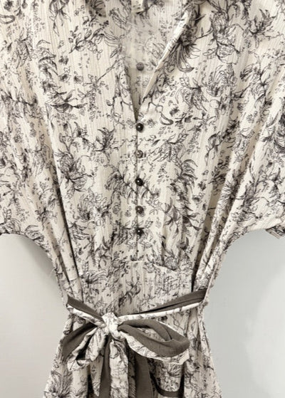 The Pink Door Taupe Print Dress