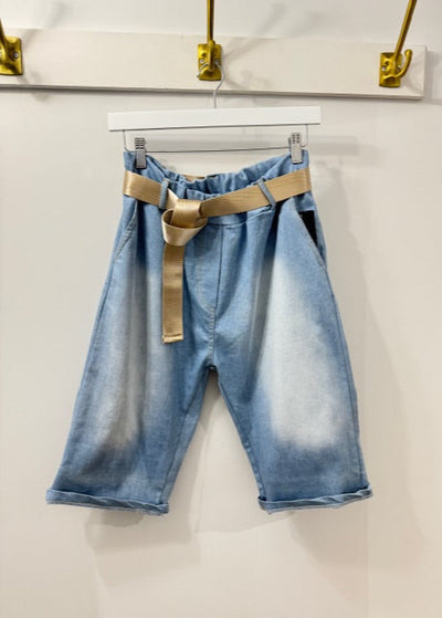 The Pink Door Pull on Bermuda Short Denim