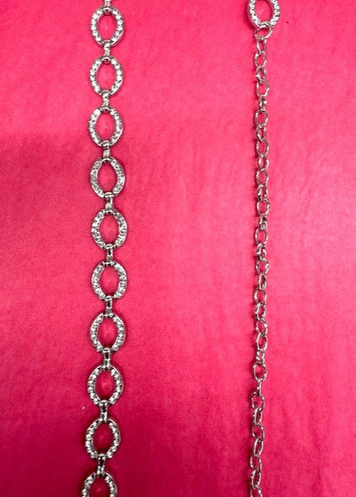 The Pink Door Circle Chain Hook Belt Silver