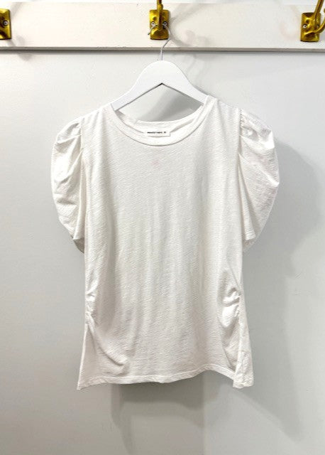 The Pink Door Puff Shoulder Tee White