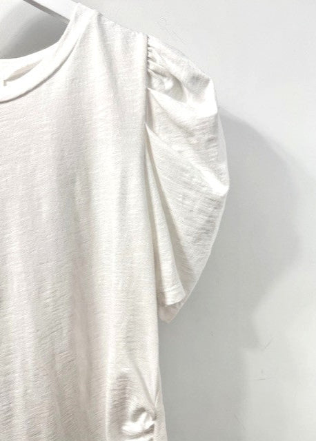 The Pink Door Puff Shoulder Tee White