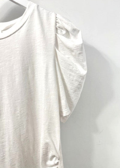 The Pink Door Puff Shoulder Tee White