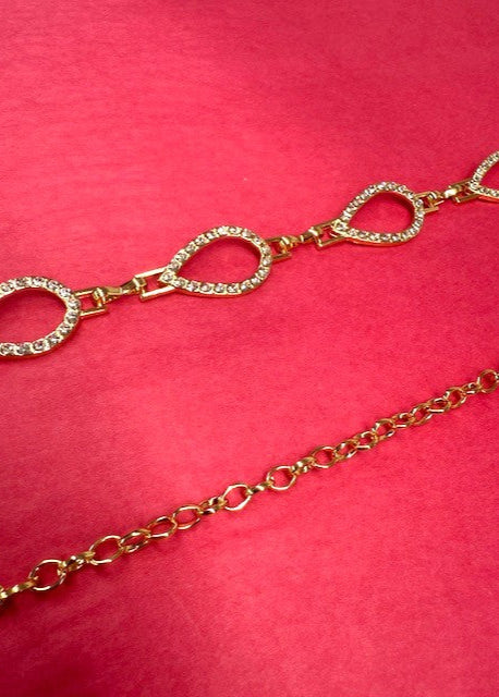 The Pink Door Teardrop Chain Link Belt Gold