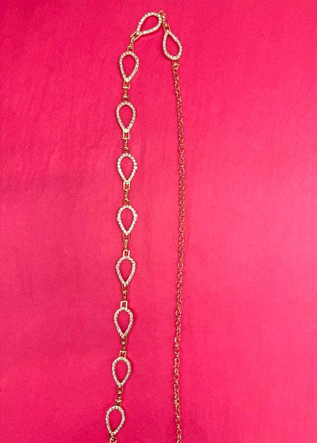 The Pink Door Teardrop Chain Link Belt Gold