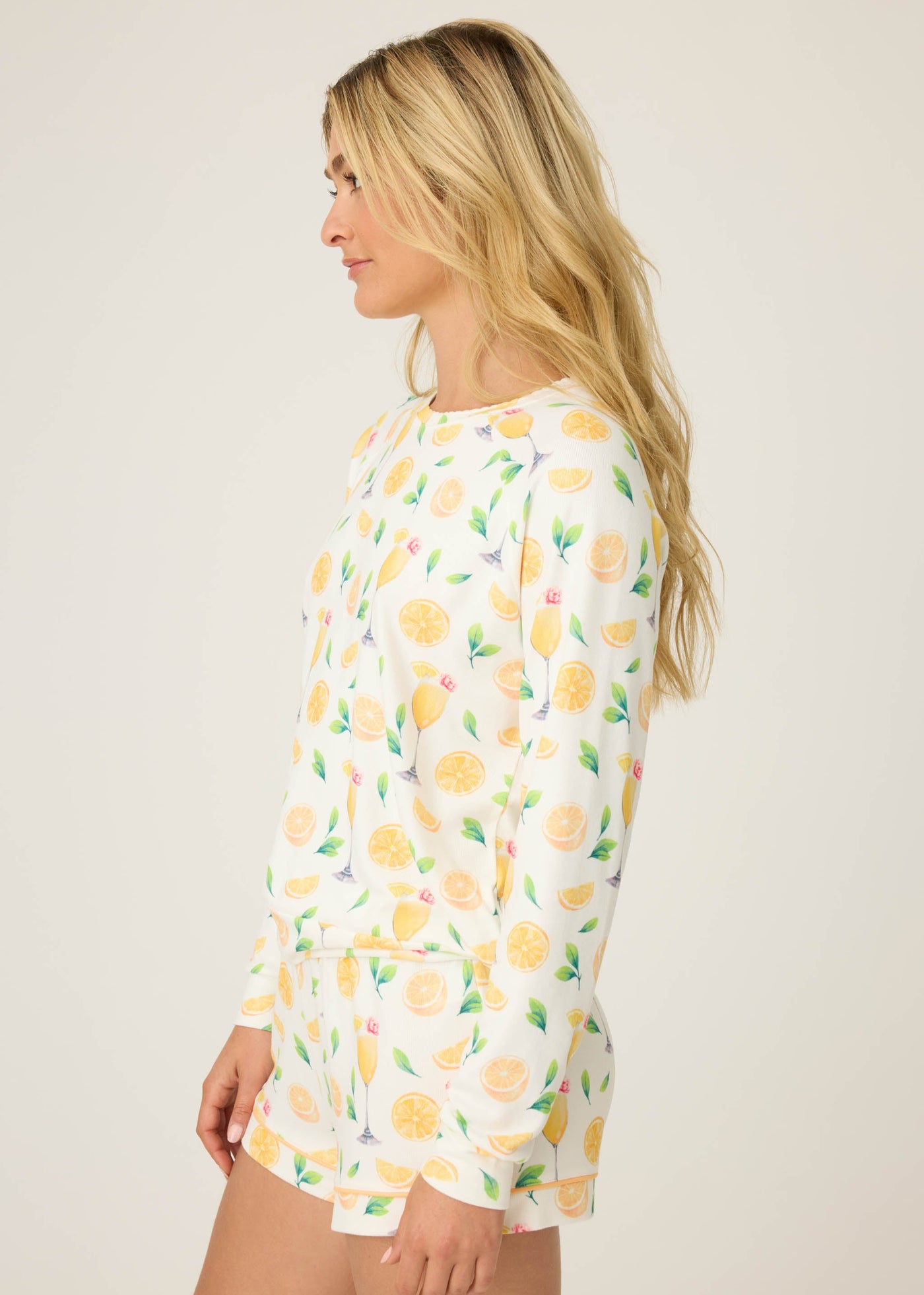 PJ Salvage Mimosa Me Long Sleeve Top Ivory