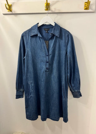 The Pink Door Shirt Style Denim Dress